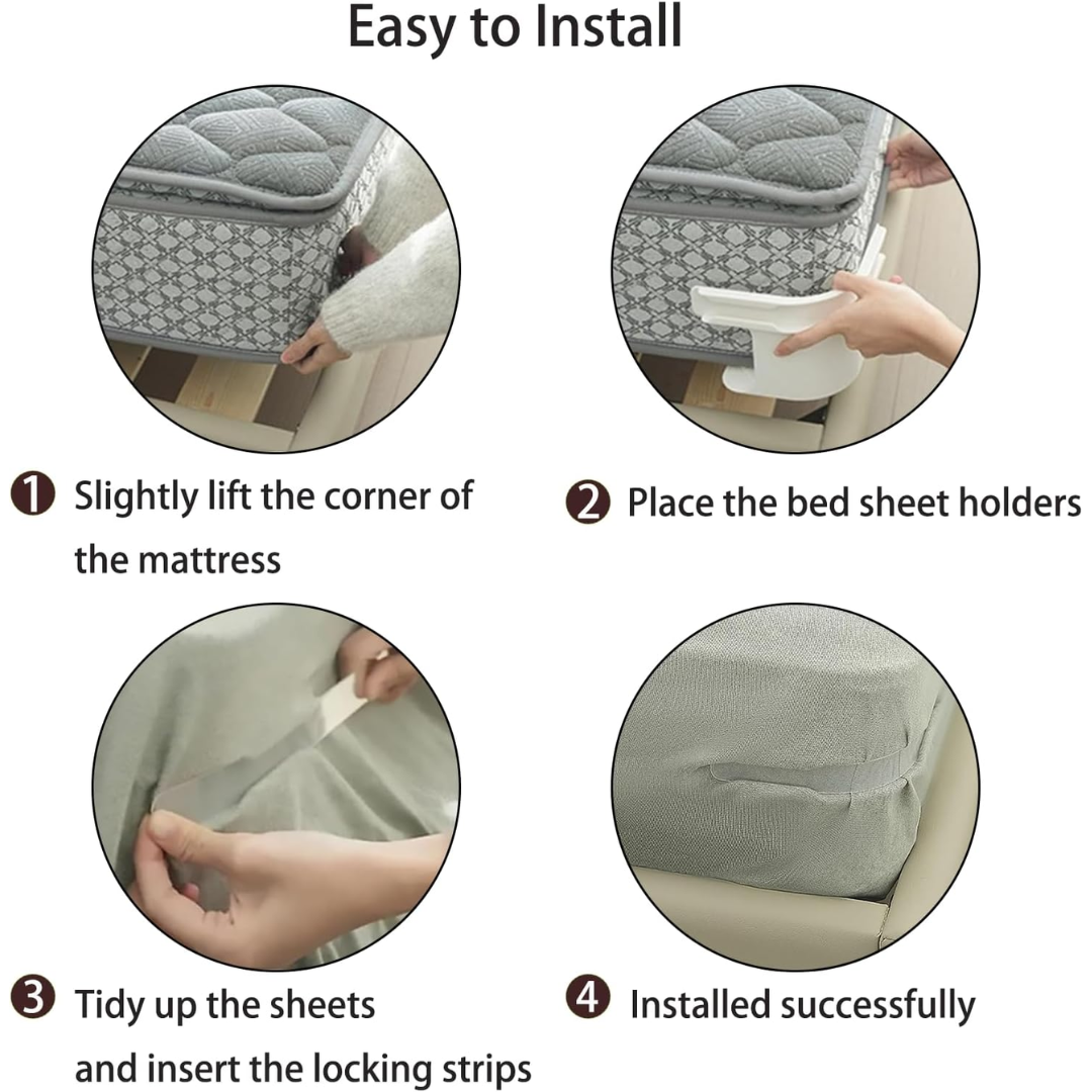 Bed Sheet Fastening X 4 Clips