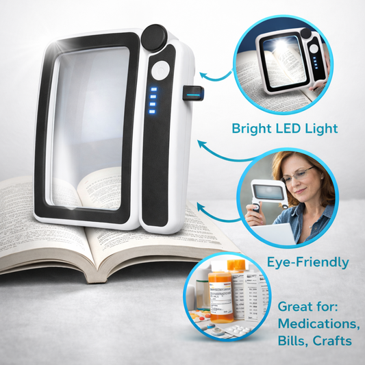 Smart Reading Magnifier with LED Light